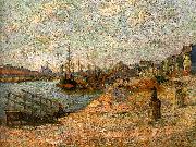  J B Armand  Guillaumin Le Quai de Bercy painting